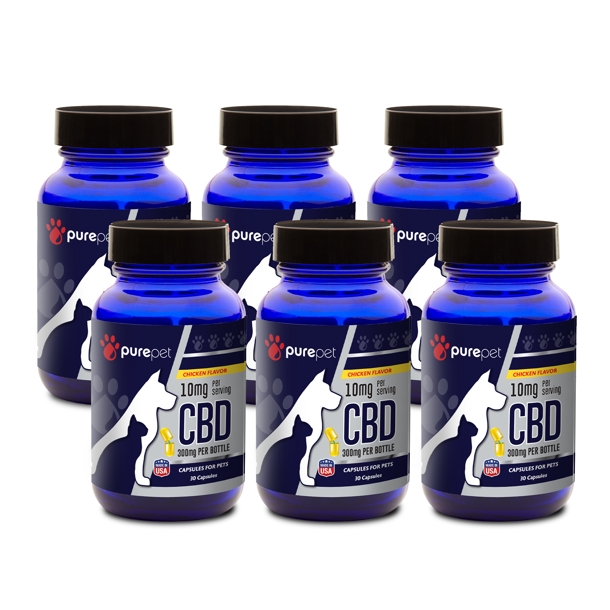 Pure Pet 300mg CBD Pet Capsules Hemp Depot Wholesale